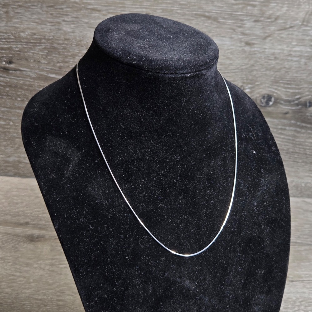 925 Sterling Silver Necklace Round Snake Chain 20" Inch Italy Lobster Clasp